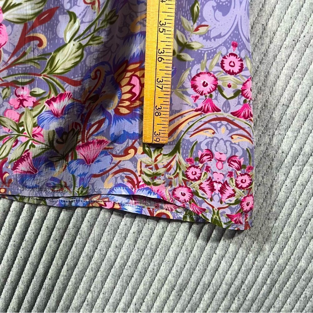 Sundance S Impressions Dress Short Sleeve Knee Length Purple Floral‎ - Picture 4 of 9